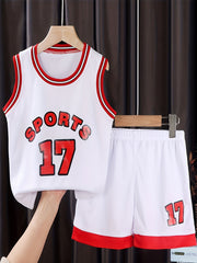 Boys SPORTS Tank Top & Shorts Set, Basketball Outfits