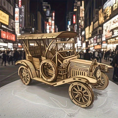 3D Wooden Retro Car DIY Puzzle Display Pieces