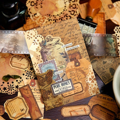 138pcs Vintage Retro Labels & Stickers for Scrapbooking Junk Journals