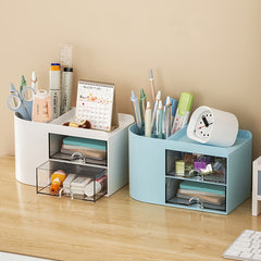 Large Capacity Pencil Holder Transparent Drawer Storage Box