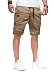 Men's Cargo Short Pants Drawstring Solid Loose Work Shorts