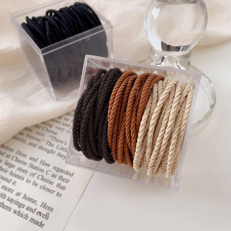 50pcs Hair Tie Elastic Hair Rope Female Hair Band Elastic Hair Ties