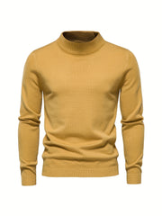Men's Casual Warm Stand Collar Pullover Sweater