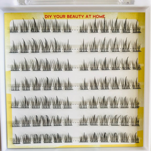 DIY Lower False Eyelashes Cluster Lashes Brown Natural Curling Extension