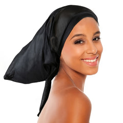 Women Satin Braid Bonnet Hat Sleep Caps Night Caps Solid Bonnet