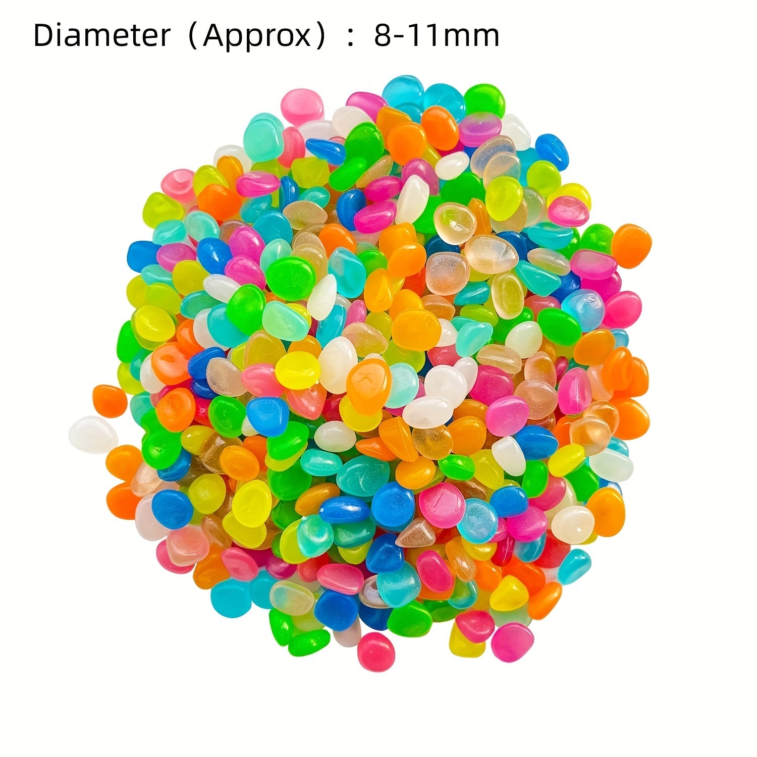 50PCS Luminous Resin Stones for Garden and Fish Tank