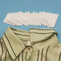 Collar Sticker For Shirt Anti-roll Inner Shaper Adhesive Pads - Pack of 30