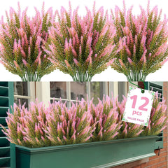 Artificial Lavender Bouquet UV Resistant for Garden Porch Decoration