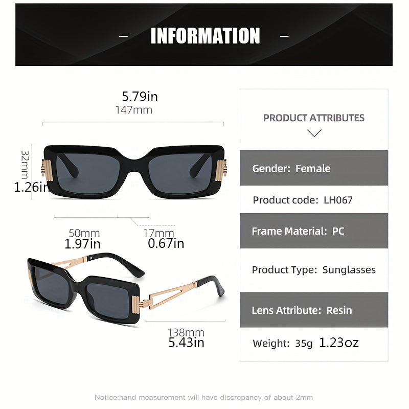 Square Sunglasses Hollow Out Anti Glare UV400
