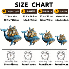 Whaleback City Wooden Puzzle Parrotfish Art Brain Exercise Decor
