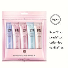 Fragrance Hand Cream Set - Moisturizing & Nourishing, Reduces Dry Hands