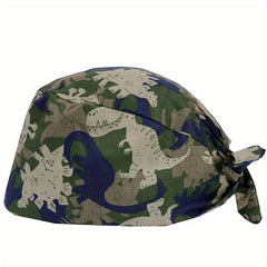 Cartoon Print Work Hats Adjustable Working Cap With Sweatband