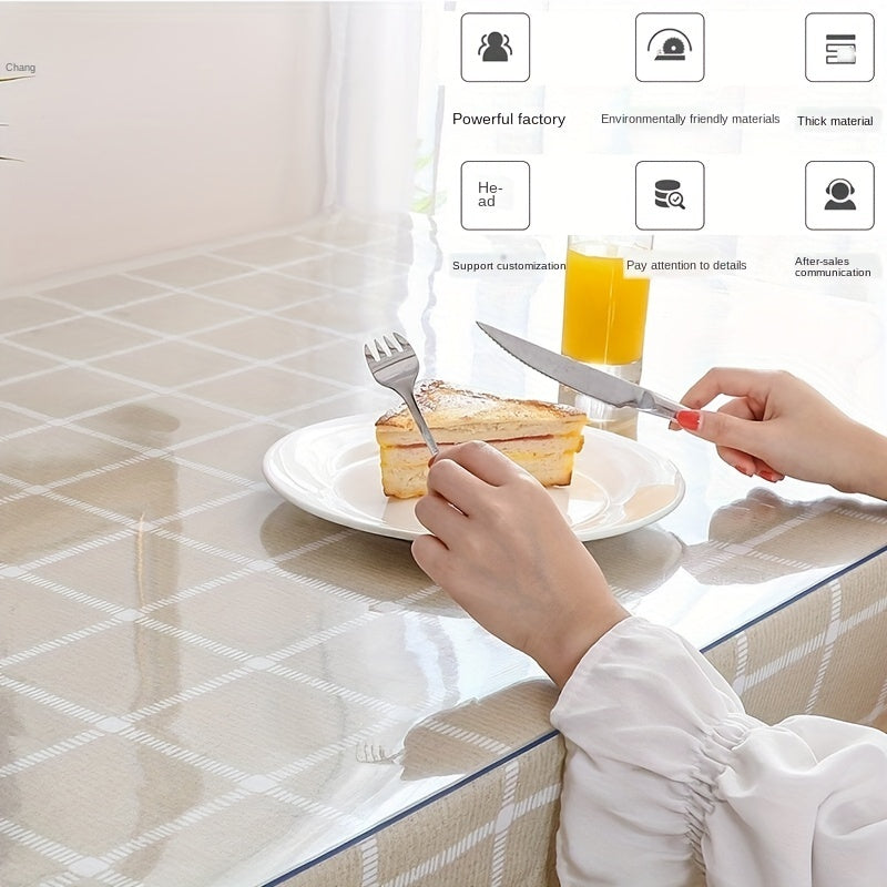 Polyester Table Cover Clear PVC Table Protector