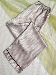  Striped Bow Front Home Wear Pants