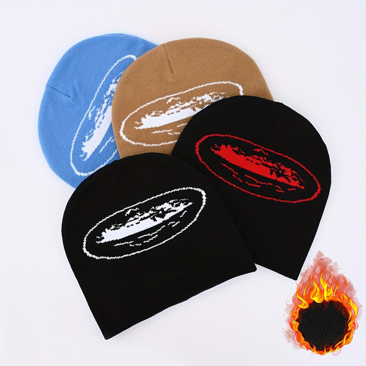 Y2K Winter Knitted Hat Hip hop Warm Coldproof Ear Protection Beanies