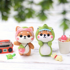 Needle Felting Kit For Beginners Dog Shiba DIY Craft Material Package