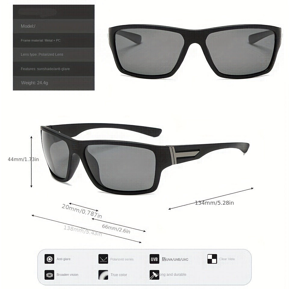 Men's Polarized Sports Sunglasses Unisex Frame Cycling Fishing Glasses