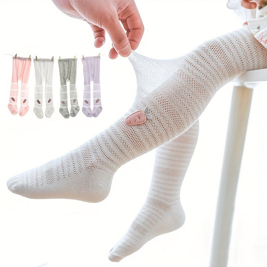 Baby Girls Carrot Decor Pantyhose Mesh Thin Tights For Spring Summer