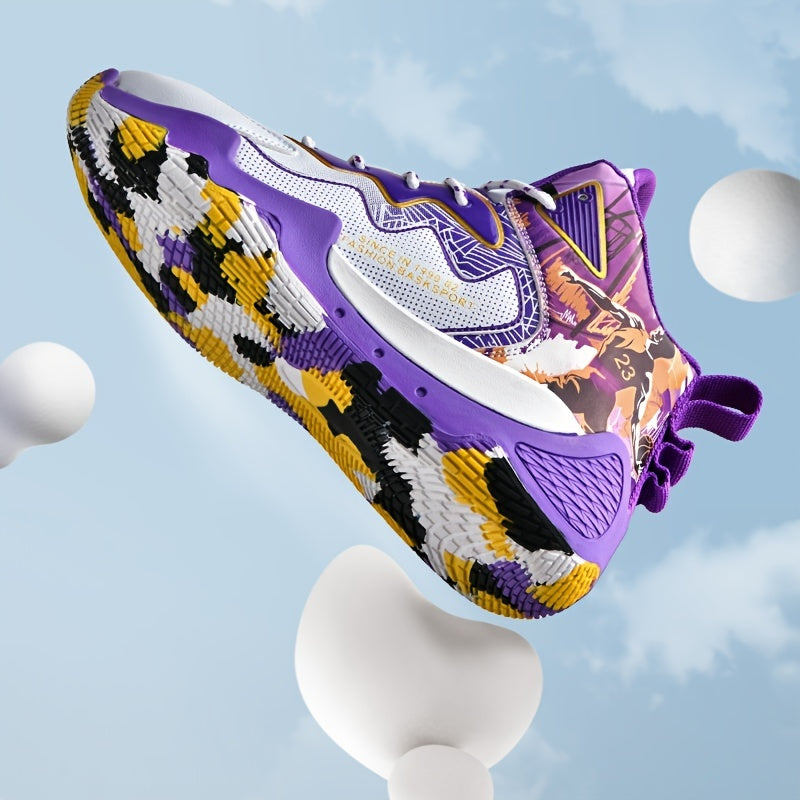 Men's Y2K Cushioned Basketball Shoes Breathable Non Slip Sneakers