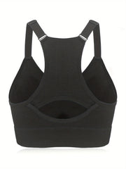 2 Pack Plus Size Seamless Racerback Sports Bras Set Women's Yoga Bralette