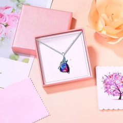 Girl's Wolf King Pendant Necklace Party Jewelry Birthday Gift