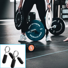 Barbell Clamps Spring Barbell Lock Dumbbell Bar Clip 2pcs