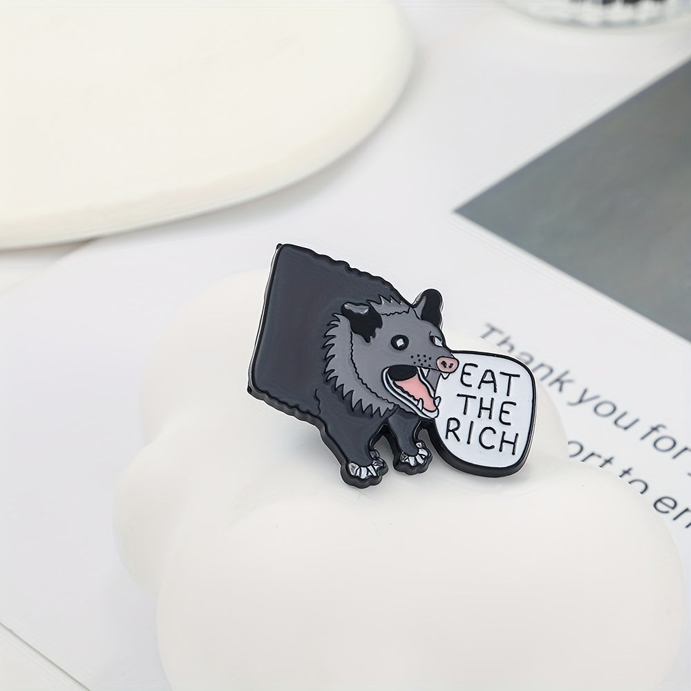 Wild Boar Alloy Brooch Backpack Accessory