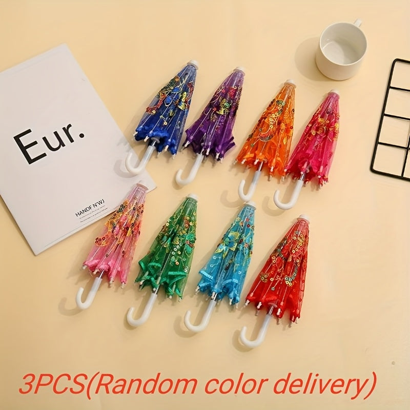 Mini Craft Lace Umbrella Cloth Doll Toy Umbrella Decorative Umbrella