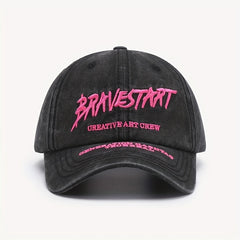 Vintage Letter Embroidery Baseball Cap Washed Distressed Dad Hats