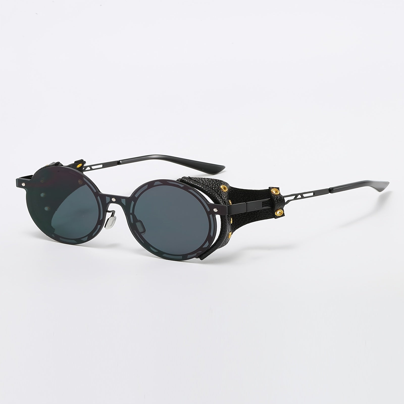 Vintage Oval Glasses Steampunk Lens Sun Glasses Women Unisex Eyeglasses