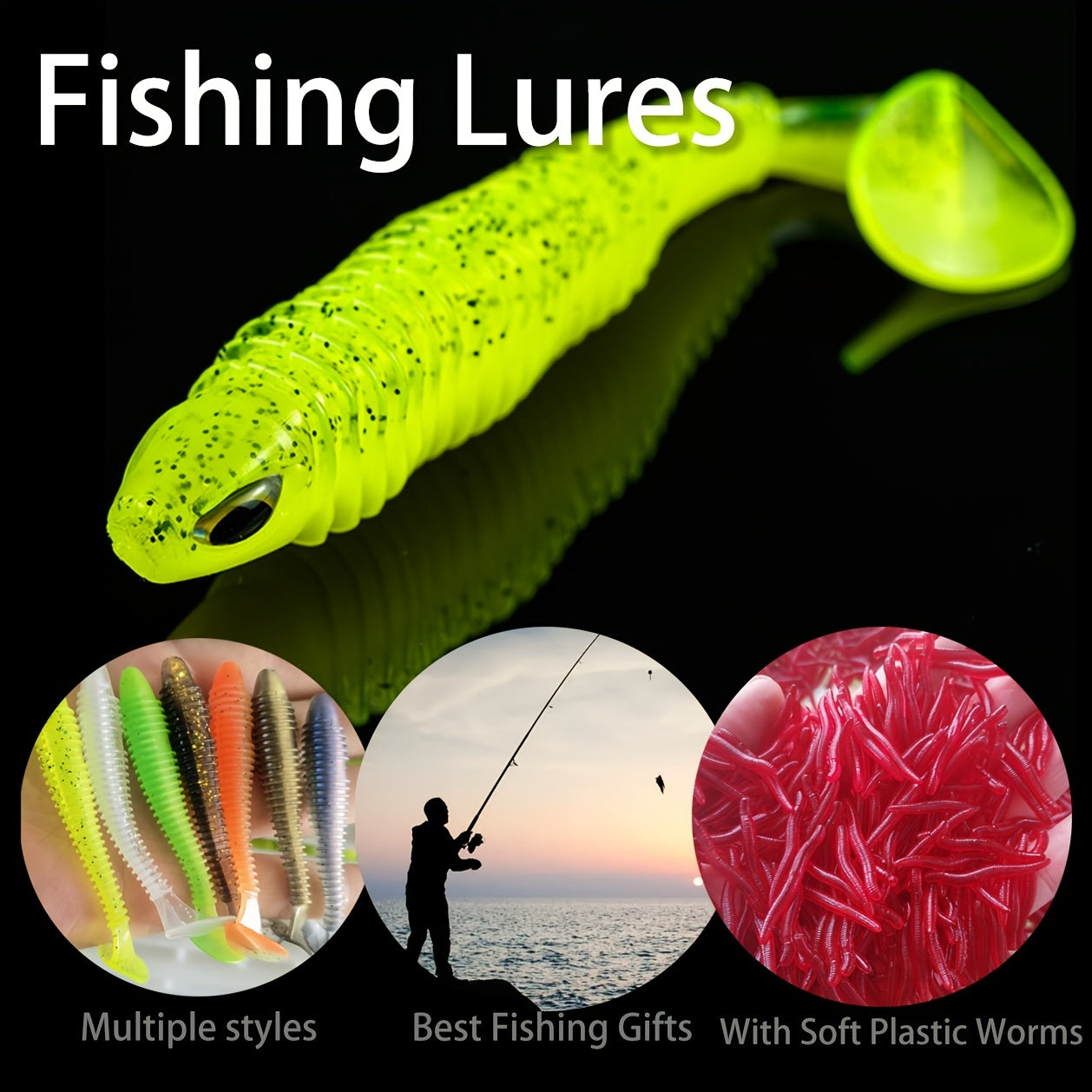 Soft Plastic Swimbaits for Bass Trout Walleye Salmon