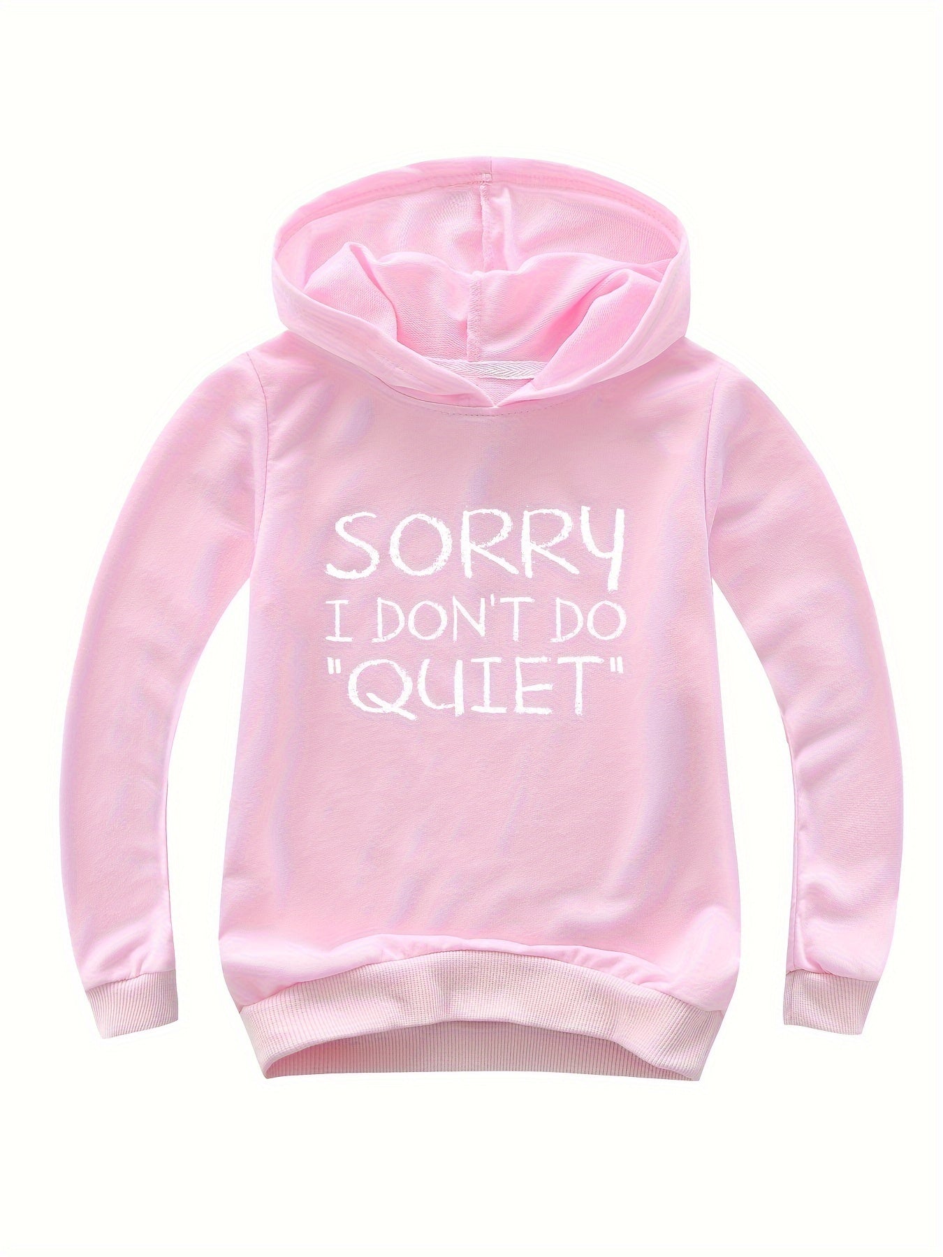 Print Hooded Sweatshirt Comfy Pullover Girls Sports