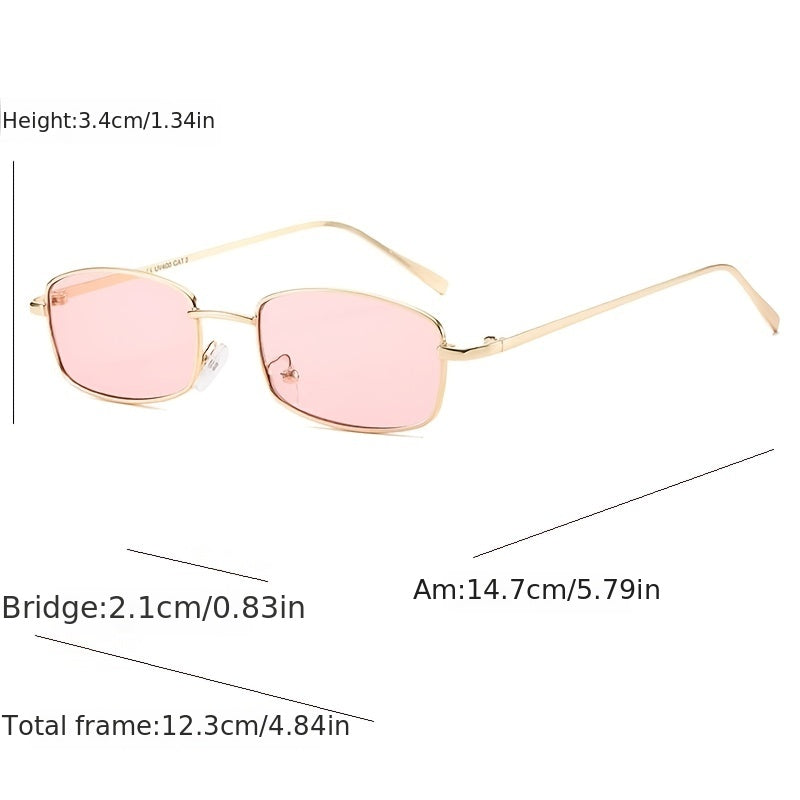 Vintage Small Frame Square Sunglasses For Women Sun Protection