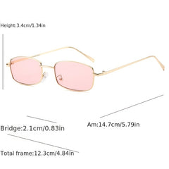 Vintage Small Frame Square Sunglasses For Women Sun Protection