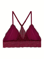 3pcs Lace Camisole Bras Adjustable Straps Multiple Colors