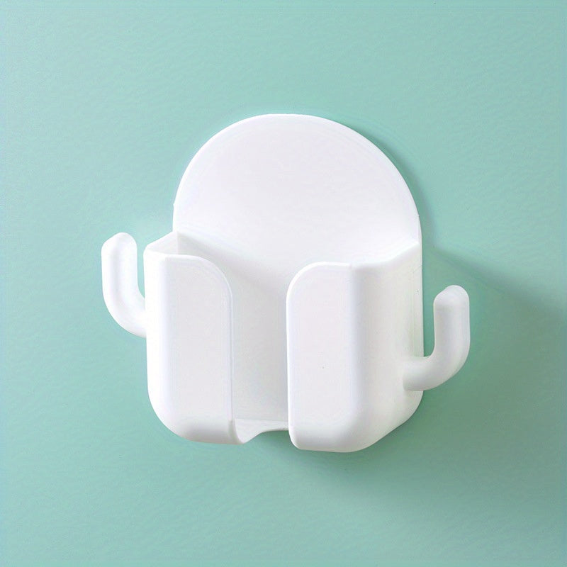 Wall Mounted Phone Charging Holder Storage Box with Side Hooks