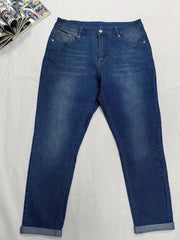  High Rise Stretch Tapered Leg Jeans