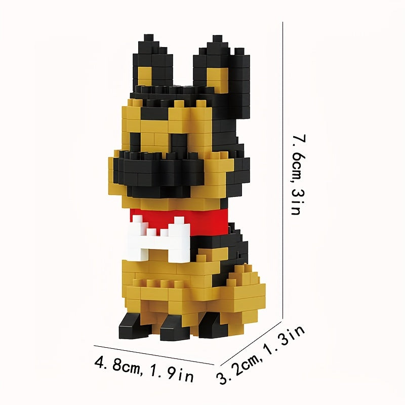 DIY Bulldog Building Blocks Model Kit Educational Toy