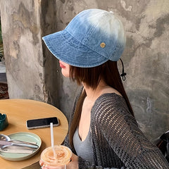 Denim Baseball Cap Wide Brim Sun Hat UV Protection Outdoor Dad Hats