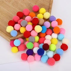 100pcs Mixed Size Pompoms Soft Fluffy Plush Crafts Pom Poms Ball Furball Sewing