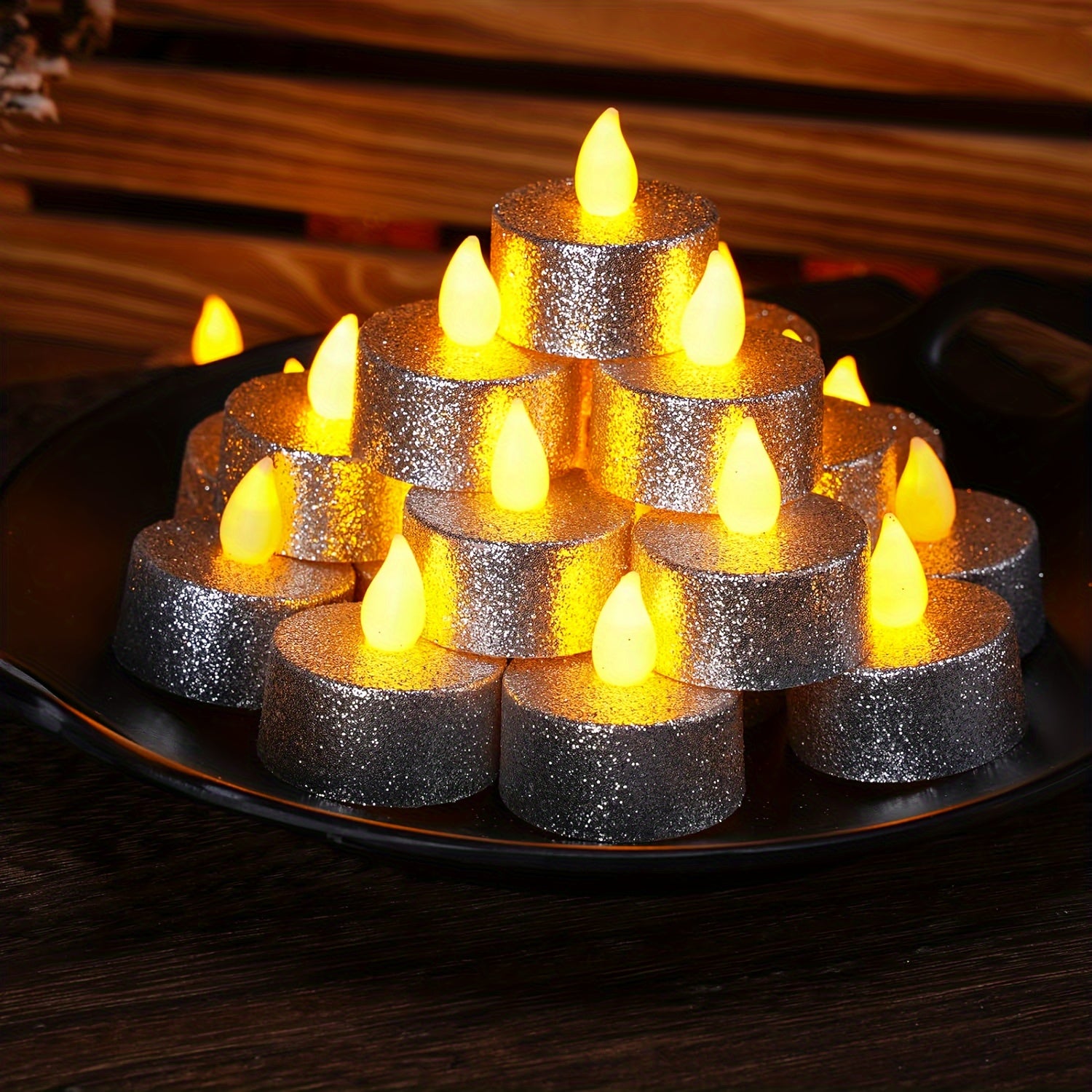 24pcs LED Electronic Candle Smokeless Powered Tea Wax Electronic Candle Light