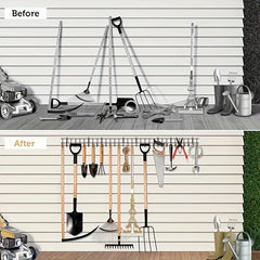 Heavy Duty Wall Storage Rack for Garden Tools Shovel Rake Broom