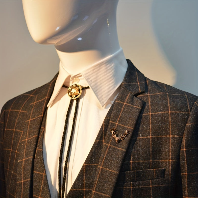 Deer Head Brooch Retro Shirt Collar Pin Christmas Decoration