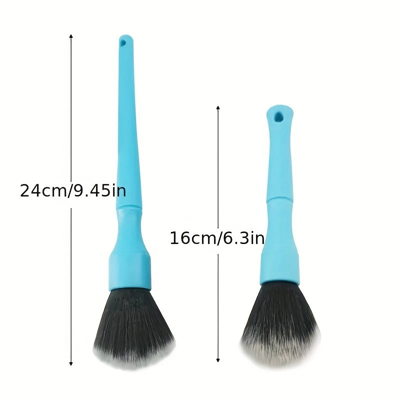 2pcs Car Interior Cleaning Tools Detail Brush Dashboard Air Vent Dust Removal