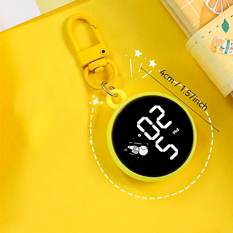 Kids LED Digital Pocket Watch with Date Display - Compact Electronic Clock
