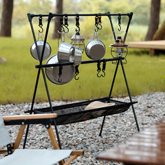 Double Layer Mesh Pocket Rack for Camping
