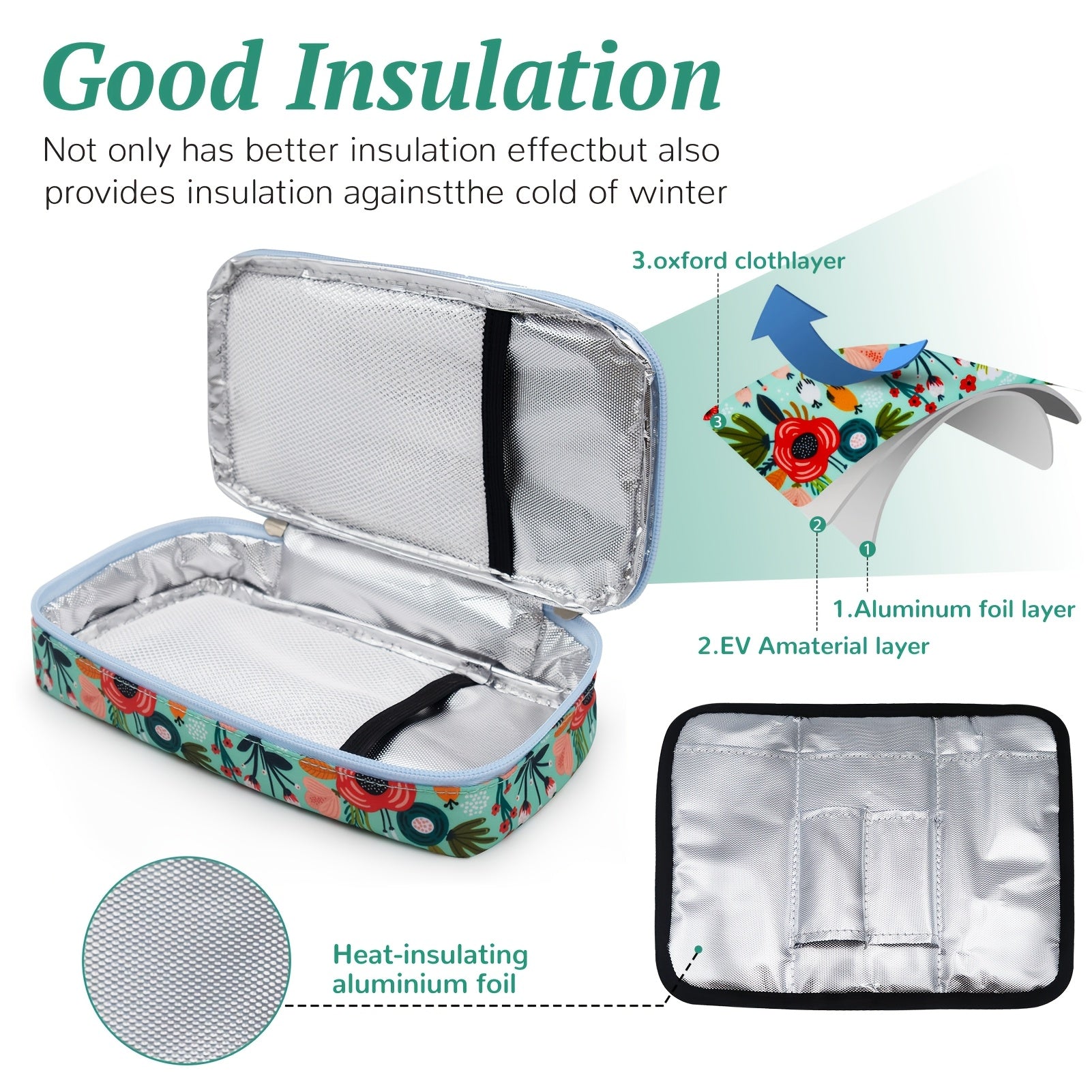 Large Portable Insulin Cooler Bag for Outdoor Camping Travel
