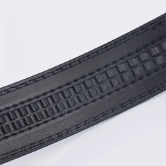 Men's Automatic Buckle Belt PU Leather Business Waist Strap