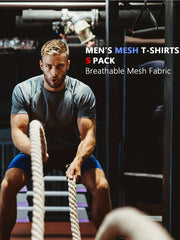 HOPLYNN Men's Short Sleeve Crew Neck T Shirts 5-Pack