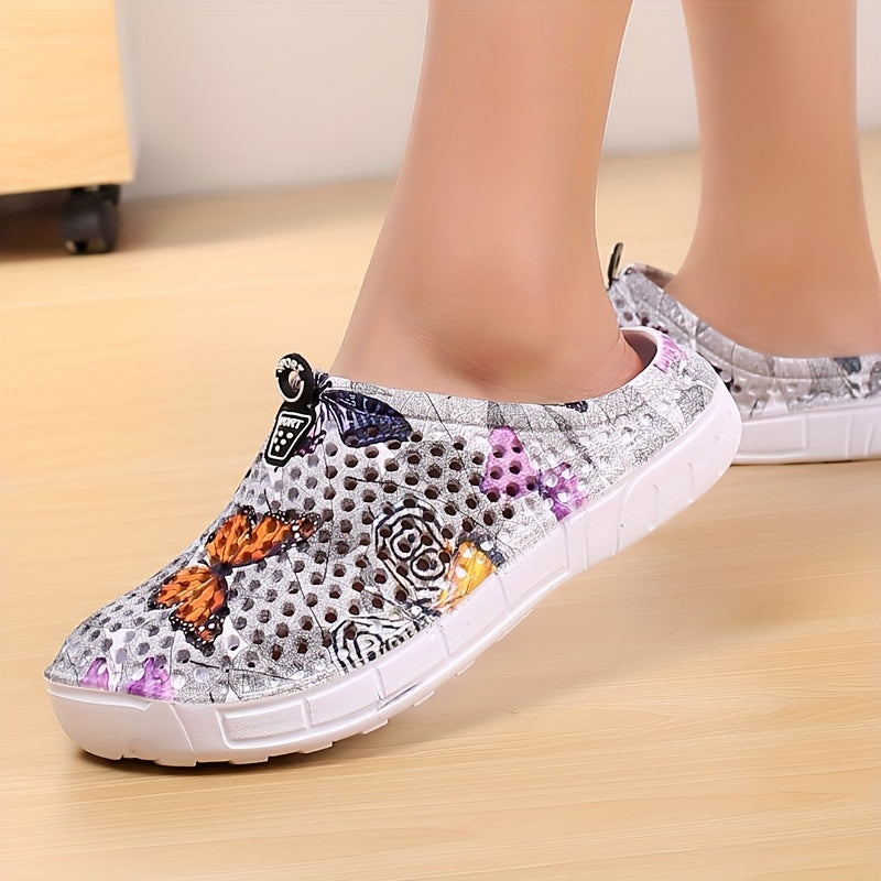 Women's Butterfly Graphic Summer Clogs Waterproof Lightweight Sports Beach